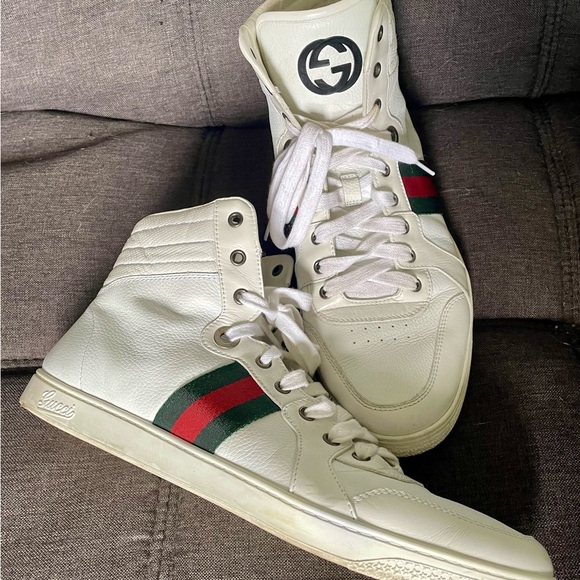Gucci Coda Stripe White Hightop, 12M - Picture 1 of 4